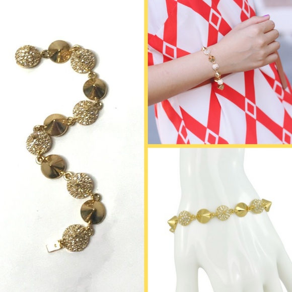 CC Skye Pave Spike Mercy Punk Princess Bracelet - Picture 1 of 5